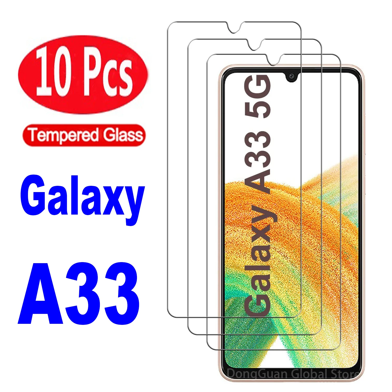 

10Pcs Tempered Glass Cover For Samsung Galaxy Samung A33 5G A32 A31 Screen Protector Film
