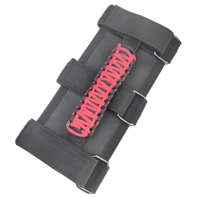 

Car Roof Front/Back Roll Bar Grab Inner Handles Grip Wheel Trolley Door Pull Rope Compatible with Jeep-Wrangler YJ JK TJ