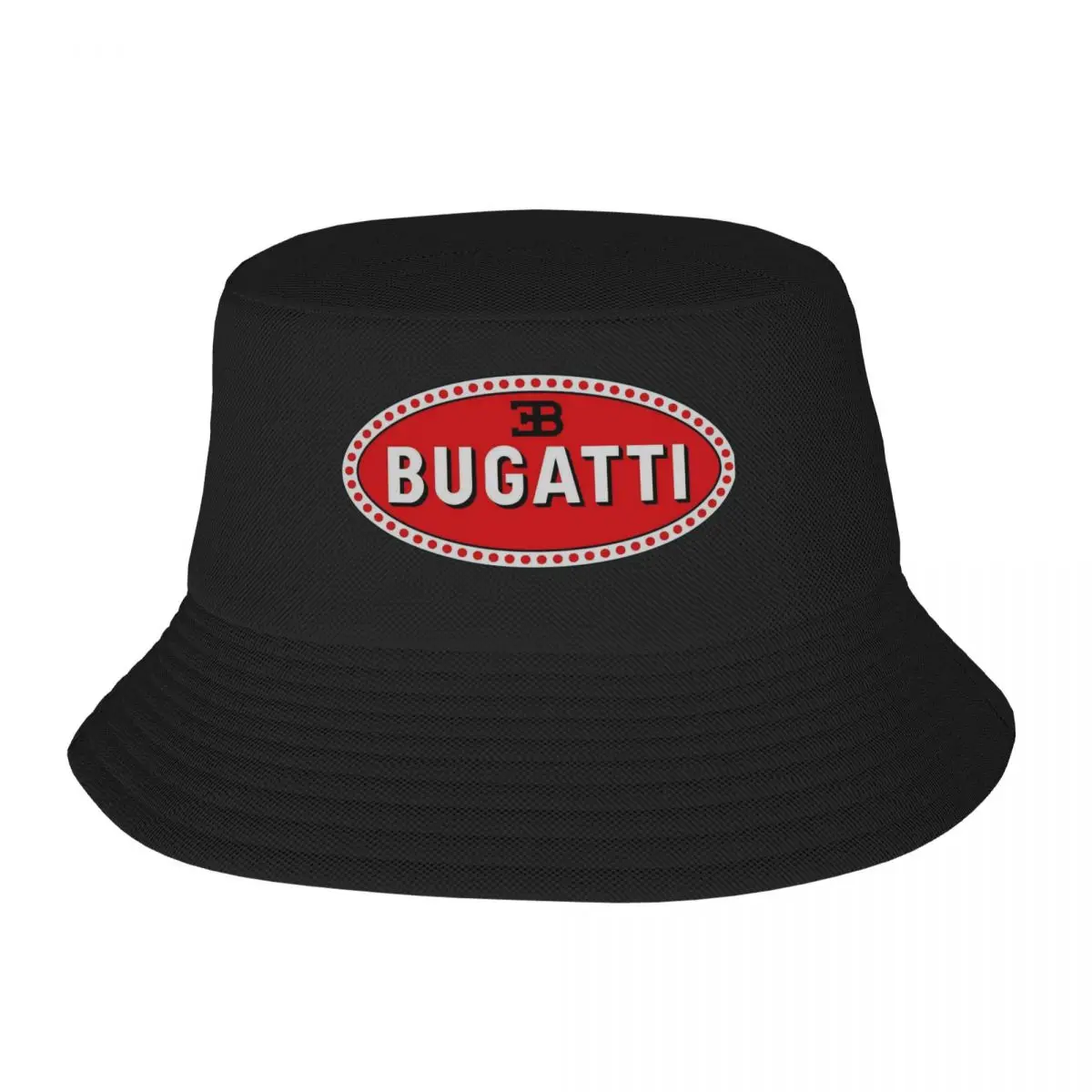 

Buga-tti Car Logo Bucket Hats Panama Hat Children Bob Hats Cool Fisherman Hats Summer Beach Fishing Unisex Caps