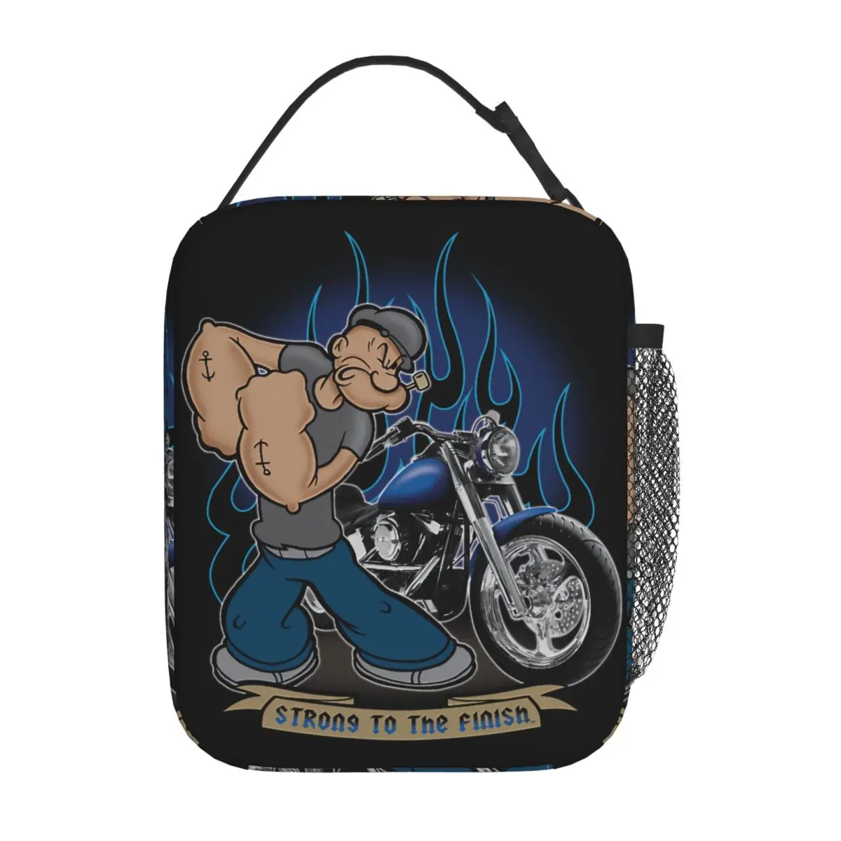 

Biker Popeyes Insulated Lunch Bags Leakproof Meal Container Thermal Bag Tote Lunch Box College Travel Girl Boy