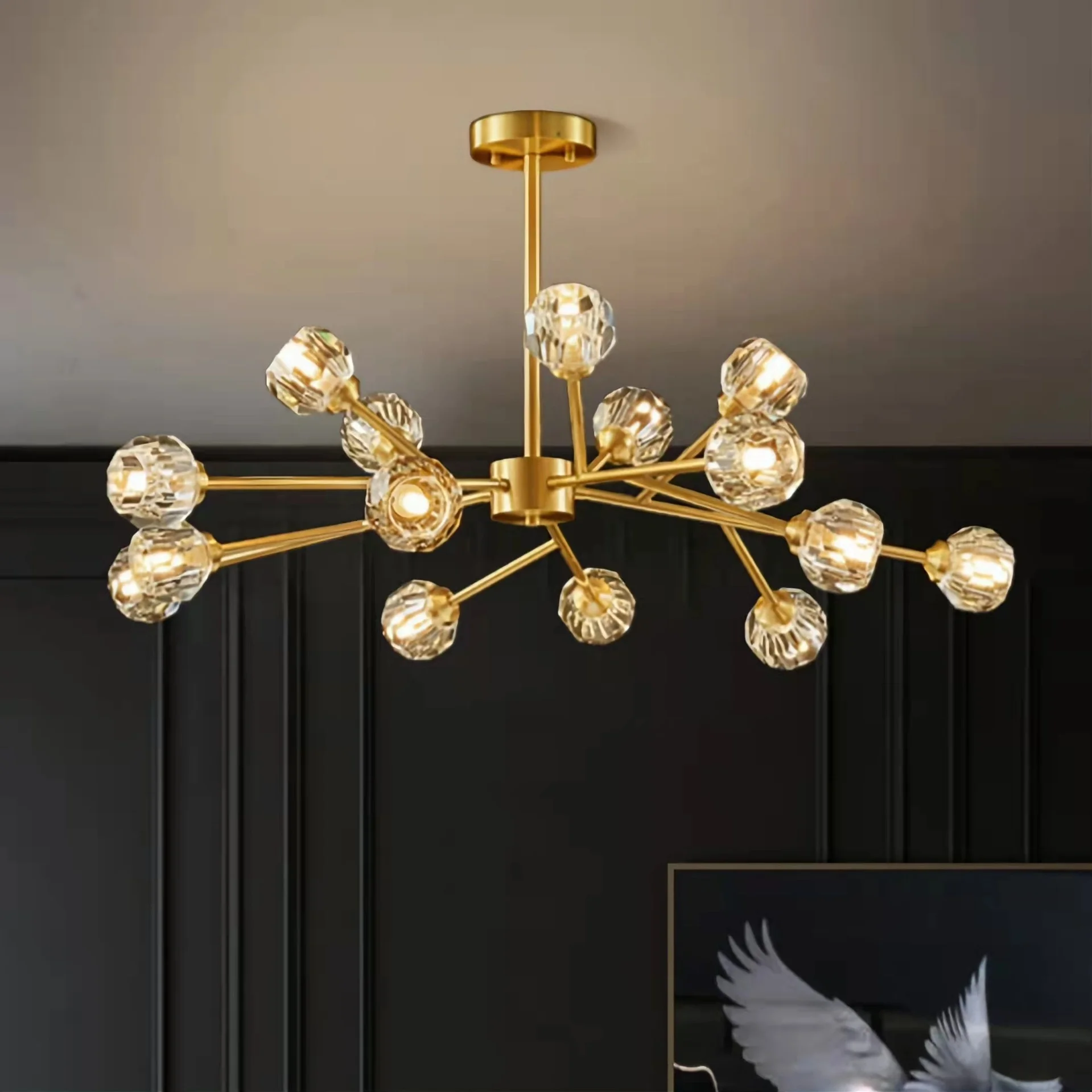 

Лампа из конопли в скандинавском стиле, светодиодный Кристальный овальный шар, красная собака, пиво, современный потолочный подвесной свет...