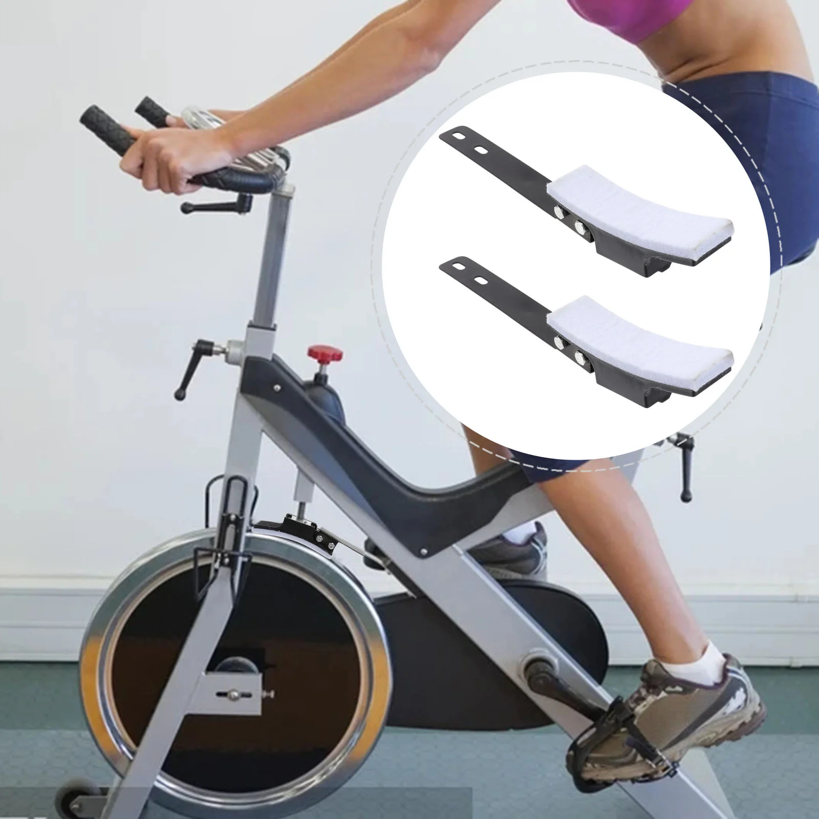 

2 Pcs Exercise Braking Block Cycling Brake Pads Practical Bike Brake Mat