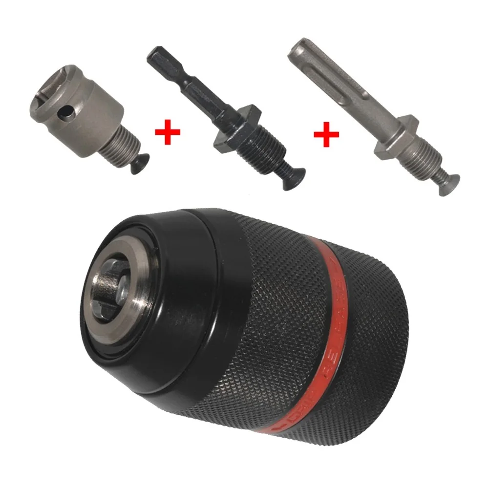 

1.5-13mm Metal HeavyDuty1/2-20UNF 13mm Keyless Drill Chuck Hex Shank/SDS/Socket Square Female Adaptor Hardware Tool Professional
