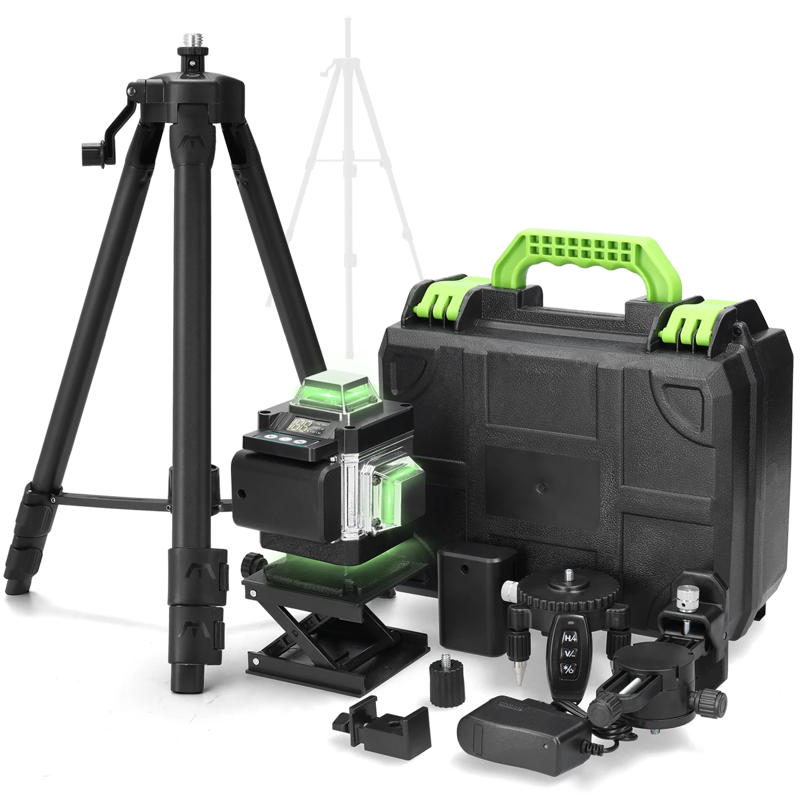 

Самонивелирующийся лазерный уровень, 16 линий, 3 °, зеленый луч, перезаряжаемый литиевый аккумулятор, инструмент для выравнивания, домашний инструмент