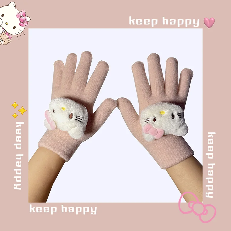 Аксессуары для одежды Hello Kitty утолщенные вязаные шерстяные и бархатные