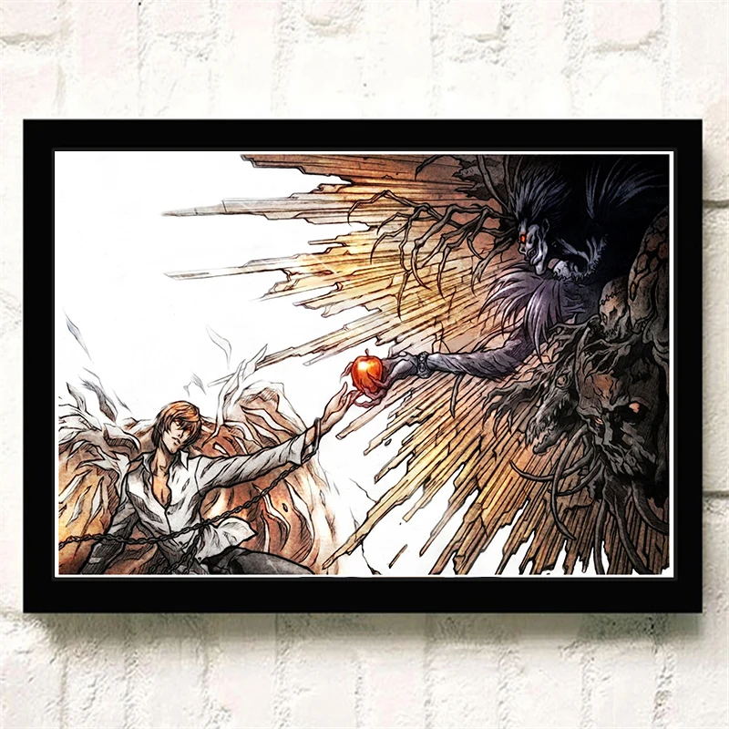 

Японское аниме «тетрадь смерти», Милый Постер для гостиной, Настенный декор, украшение для дома, Картина на холсте, милый мультяшный художественный декор, плакаты