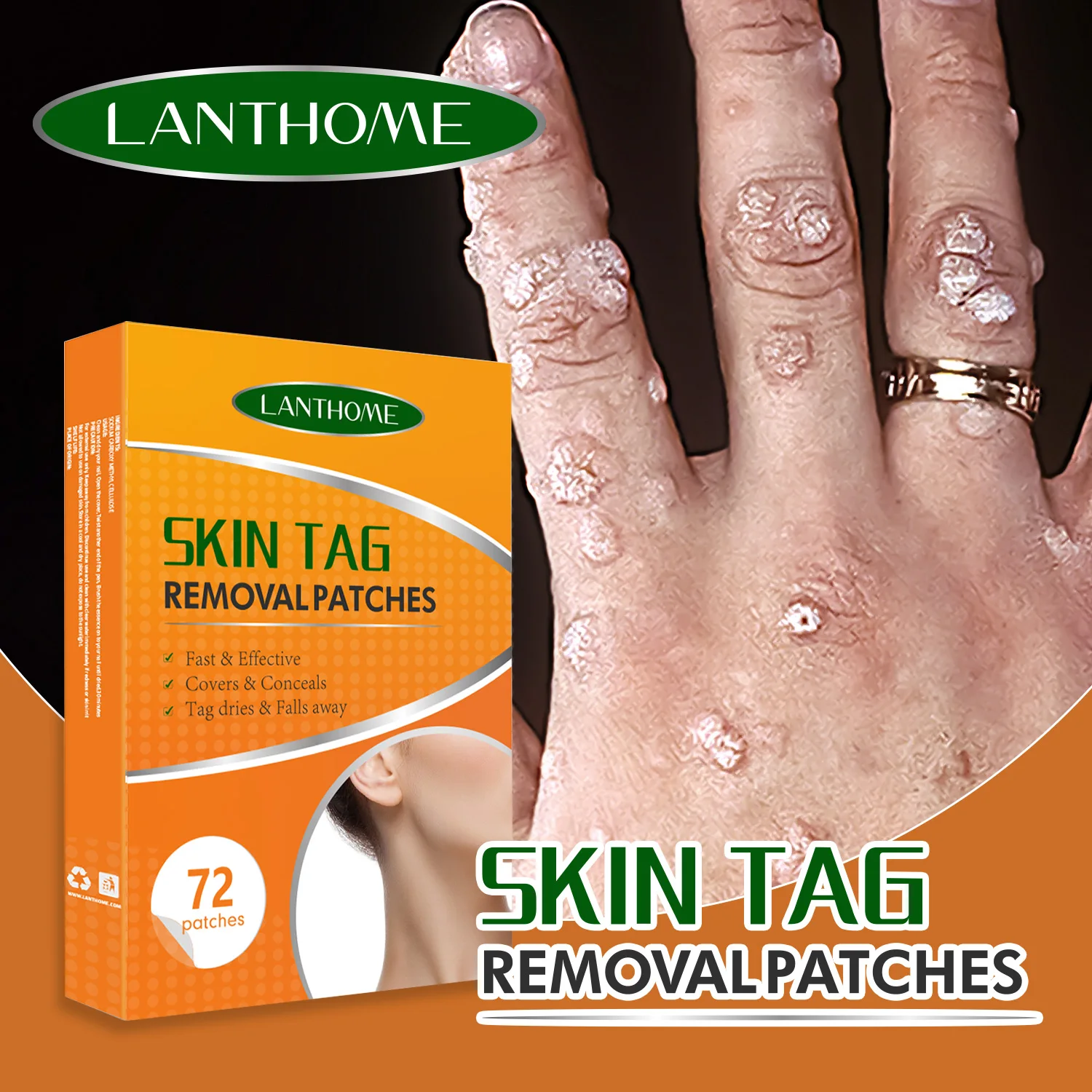 

Пластырь для удаления бородавок, антибактериальный, гидроколлоидный