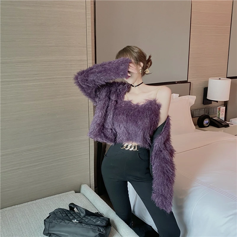 Woherb корейские комплекты осенний кардиган с V-образным вырезом и длинными