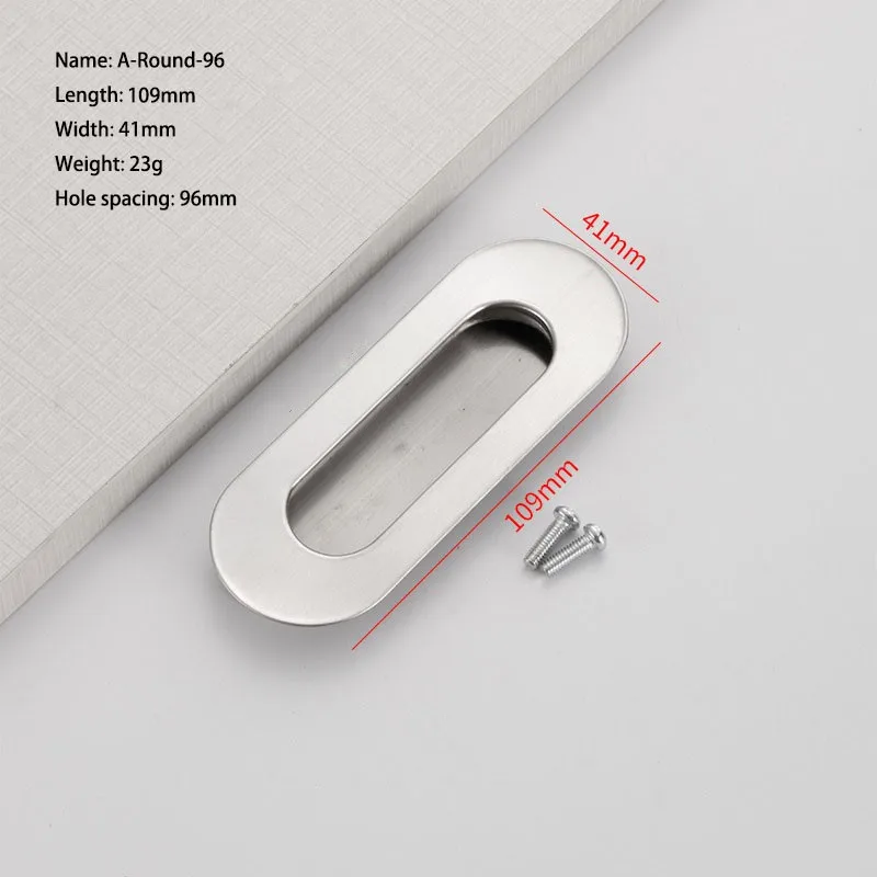 

Ручка из нержавеющей стали 304, ручка для раздвижной двери, встраиваемая скрытая дверь, черный ящик шкафа, скрытая пряжка