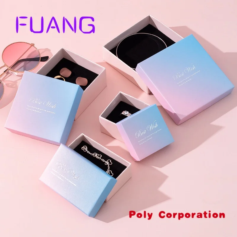 Wholesale Pink Jewelry Carton Ring Earrings Necklace Packaging Bracelet Jewelry Packaging Boxpacking box for small business