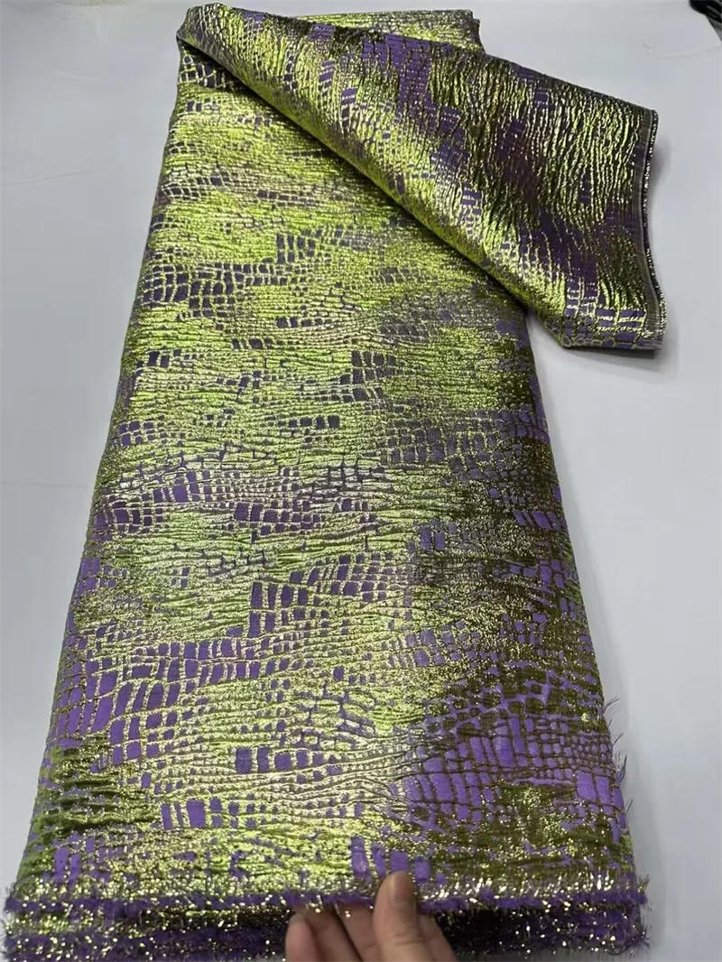 Модная африканская жаккардовая парчовая ткань нигерийский цветочный дамасский