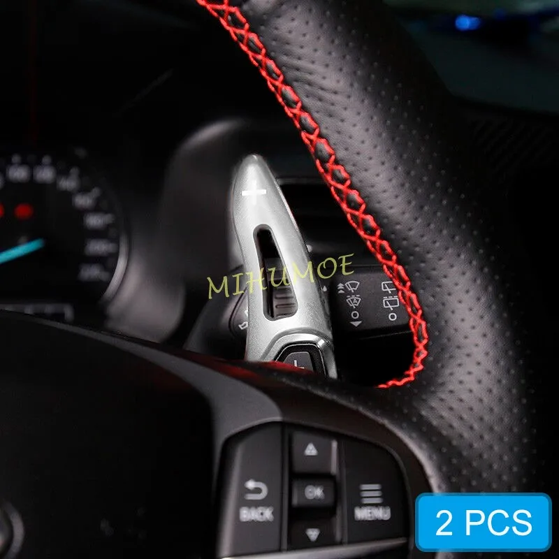 

For Ford Explorer 2020 2021 2022 2023 Aluminum Interior Steering Wheel Paddle Shifter Extension Gear Shift Trims