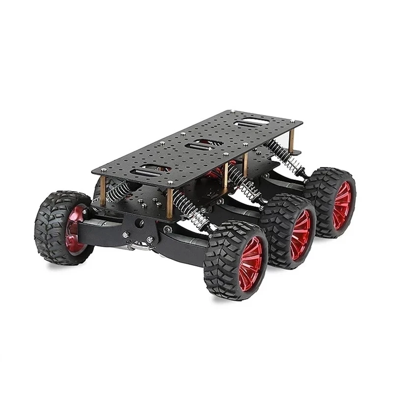

Робот-автомобиль Smart 6WD, шасси, амортизационная платформа для поиска и спасения для Arduino Raspberry Pie, игрушка «сделай сам» на радиоуправлении