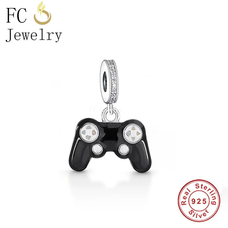 

FC Jewelry Fit Original Pandora Charm Bracelet 925 Silver Game Hand Handle Player Gamepad Bead For Making Women Berloque 2021