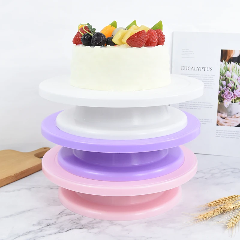 

10inch Cake Turntable Stand Round Anti-skid Rotating Stable DIY Rotary Platform Mold Kitchen Baking Tools Cake Decoration