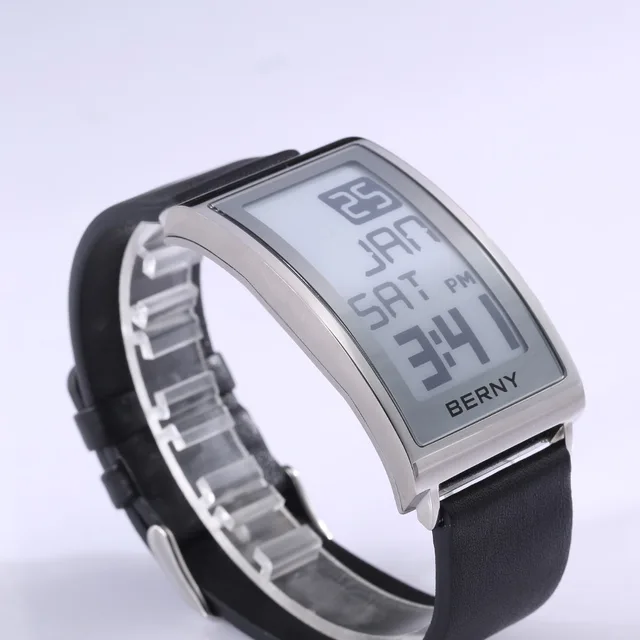 Electronic Digital Watch for Men- Case Leather Strap 2