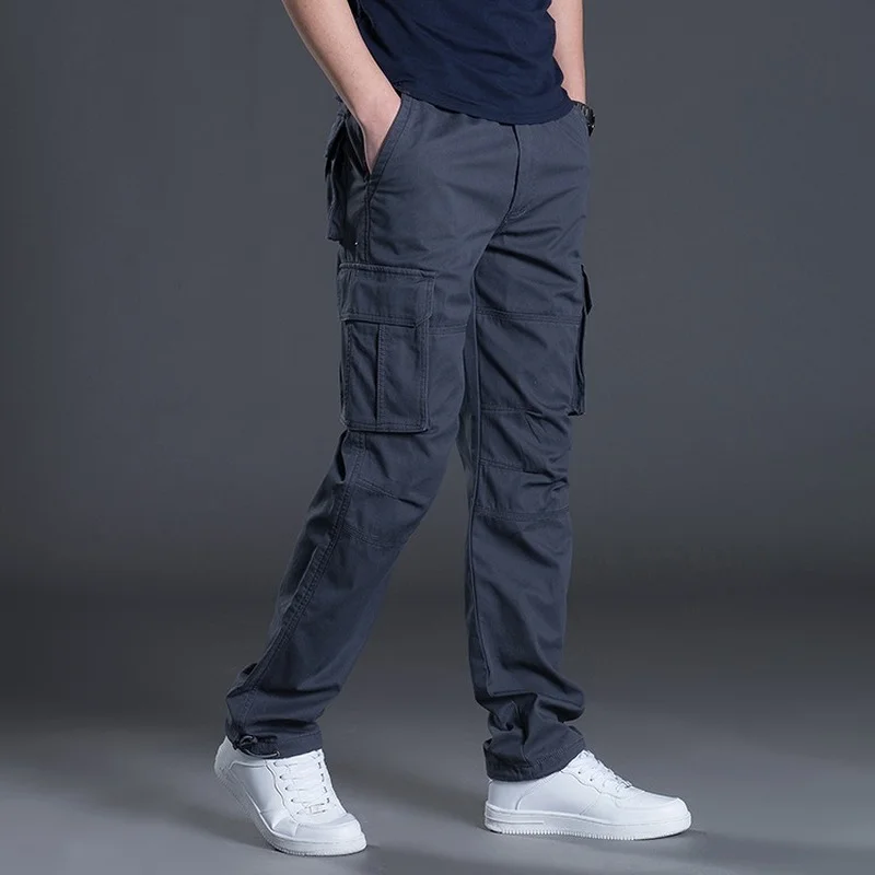 

Men's Cargo Pants Mens Casual Multi Pockets Military Large Size Tactical Pants Men Outwear Army Straight Winter Pants Trousers