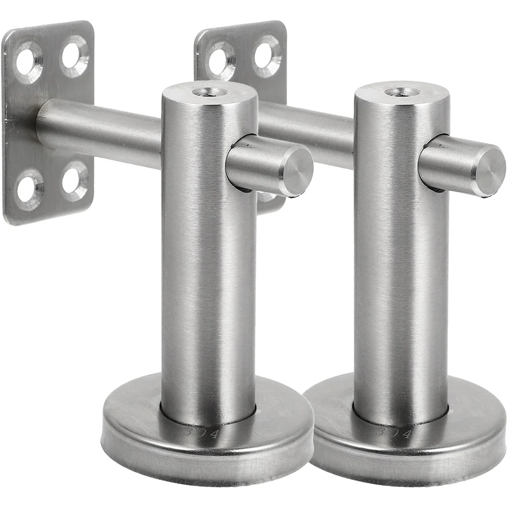 

2 Pcs L Brackets Heavy Duty Handrail Stair Railing Stairway Support Column Stainless Steel Metal Banister Office Supports