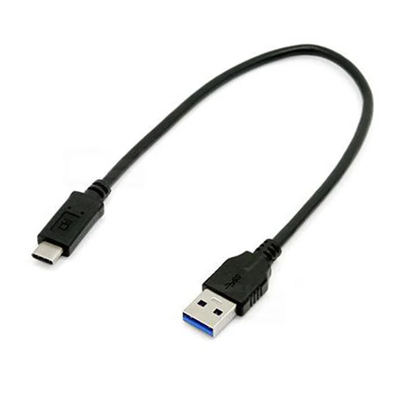 Фото Высококачественный черный, белый, 0,25 м, 0,5 м, 1,0 м, 2,0 м, 3,0 м, USB3.1 Type C «папа»-USB 3,0 «папа» кабель для передачи данных для телефона, планшета, зарядный кабель №2