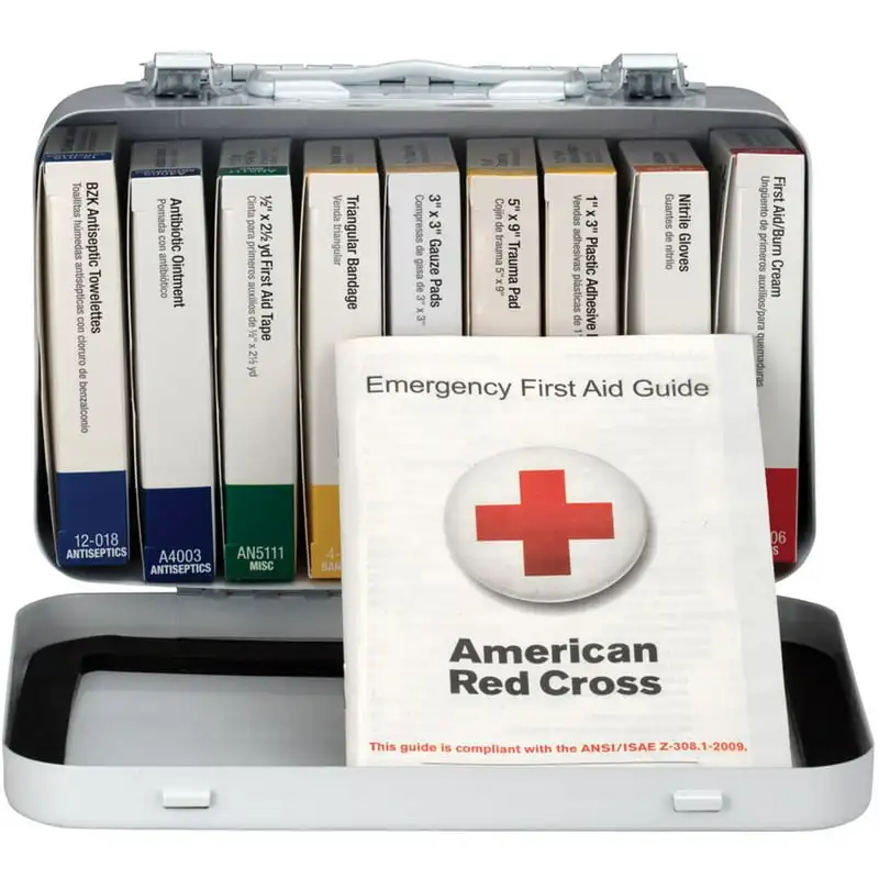 

First Aid Kit for 10 People, 64-Pieces, OSHA/ANSI, Metal Case -FAO240AN