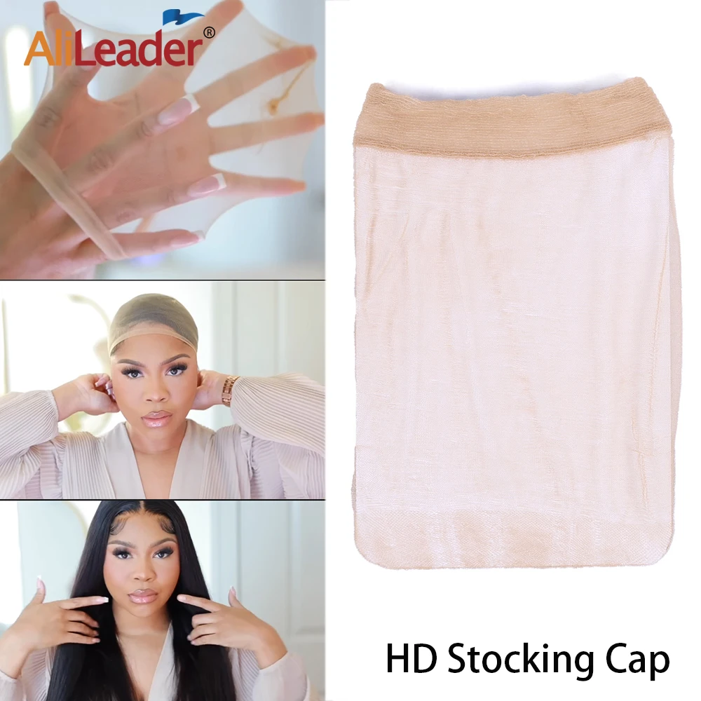 

Wholesale Hd Wig Cap Stocking Hair Nets Stretch Nylon Mesh Hair Sheer Stocking Wig Caps For Making Wigs 5/10Packs For Making Wig