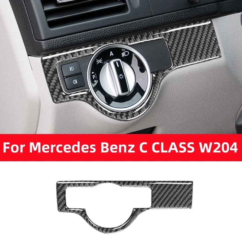 Для Mercedes Benz C CLASS W204 2007-2014 углеродное волокно кнопка включения фар автомобиля