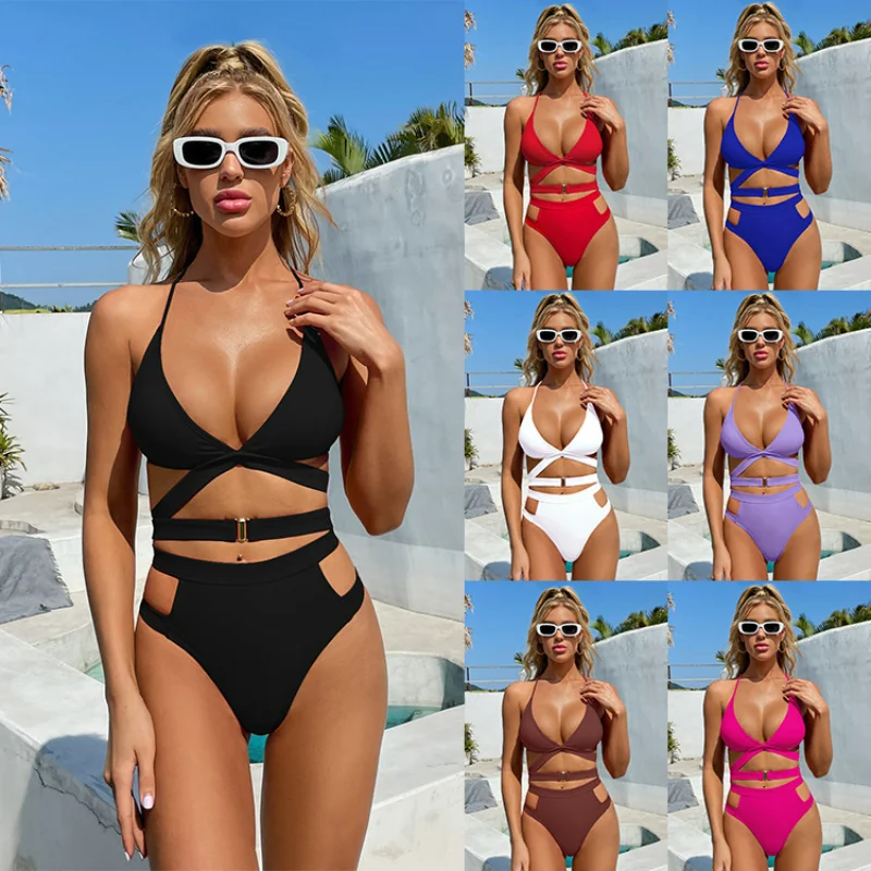 

2023 летний сексуальный новый раздельный купальник, Женский раздельный купальник, бикини, набор бикини