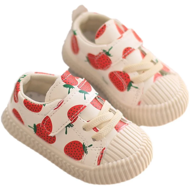 Autumn Baby Shoes Toddler Girls Shoes Strawberry Pattern Shoes Soft Bottom Infant Non-slip Shoes Toddler Shoes