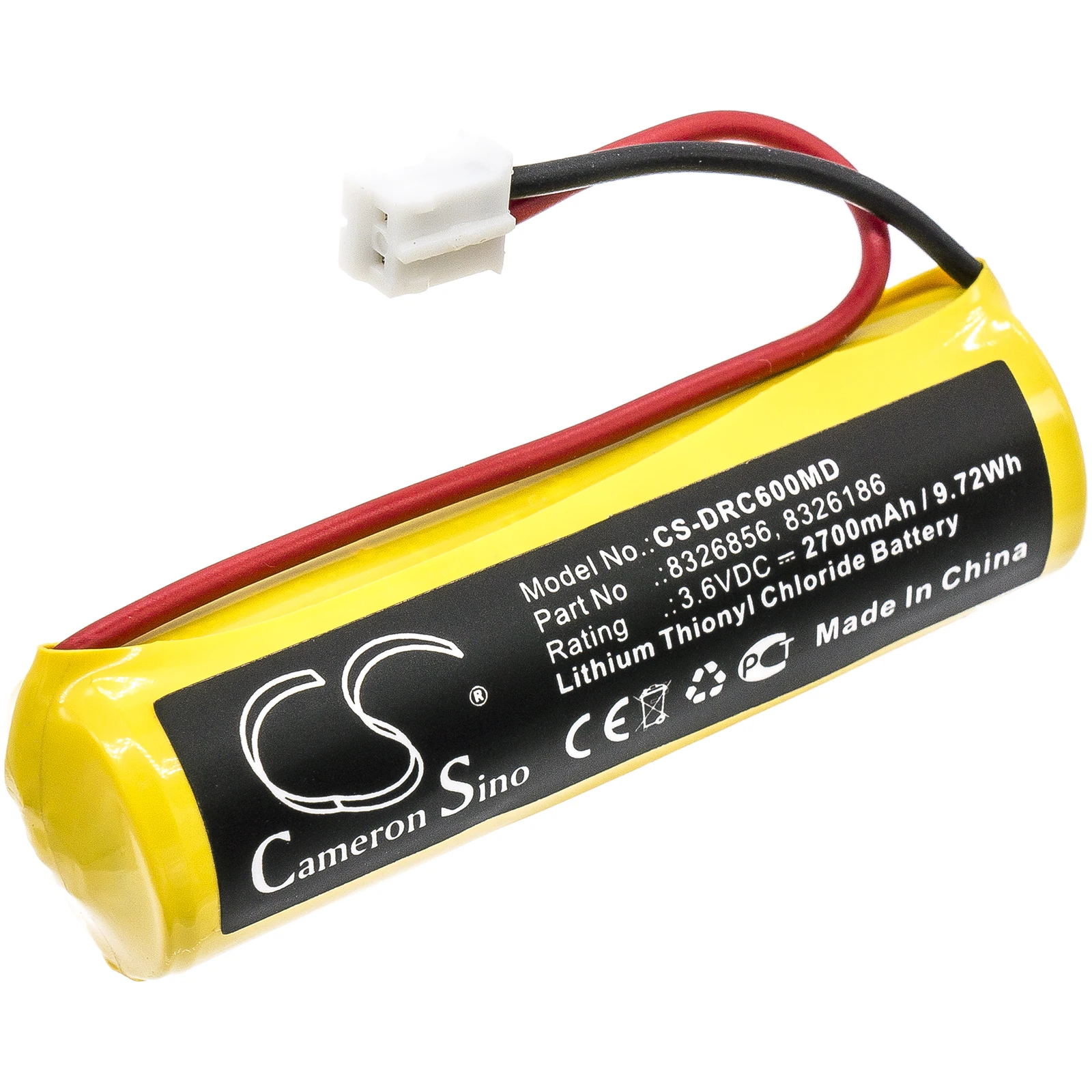 

CS Equipment Survey Test Battery for Drager PAC 6000 6500 8000 8500 Fits 8326186 8326856 2700mAh/9.72Wh Li-SOCl2 CS-DRC600MD