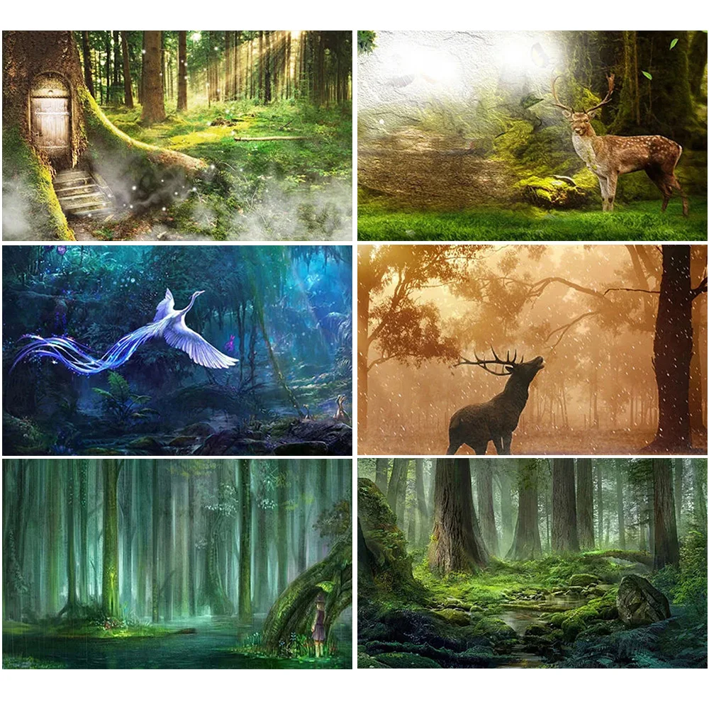 

5D DIY Diamond Painting Cartoon Landscape Deer Forest Full Diamond Cross Stitch Animal Mosaic Set Exquisite Home Art Decoration