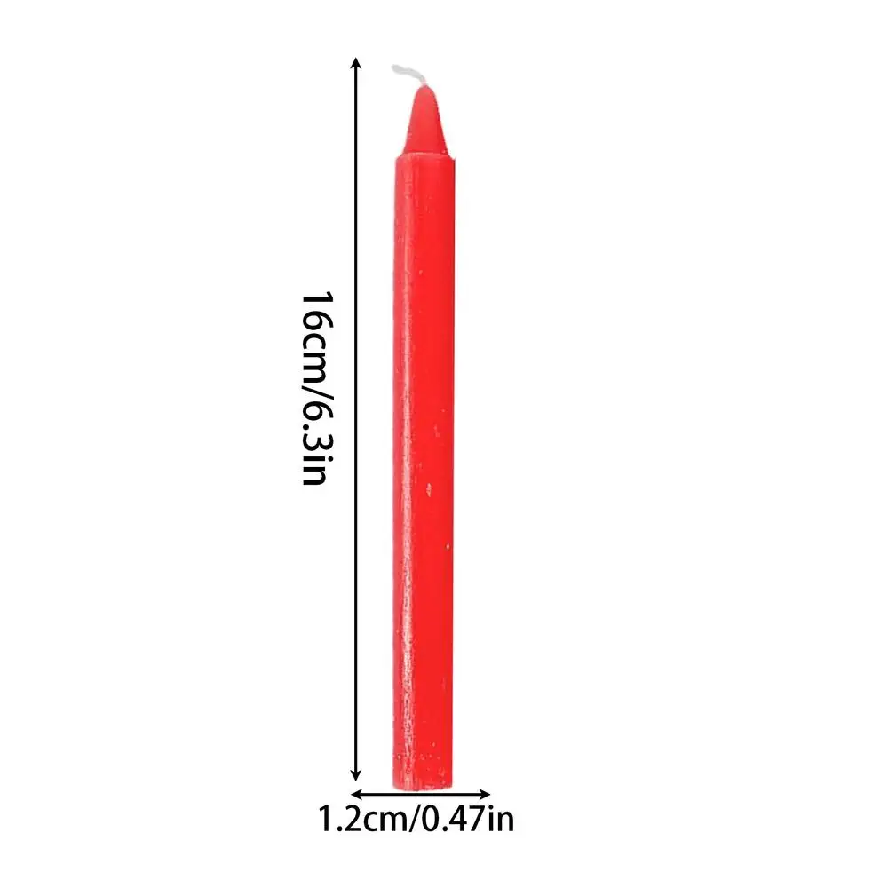 

Конические свечи из парафина, белые/красные, 10 шт