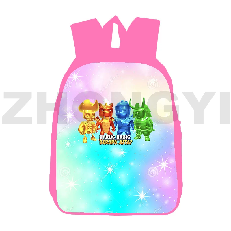 

3D Stumble Guys Kids Schoolbag 12/16 Inch Cartoon School Backpack for Primary Student Waterproof Laptop Bag Stumble Guys Bookbag