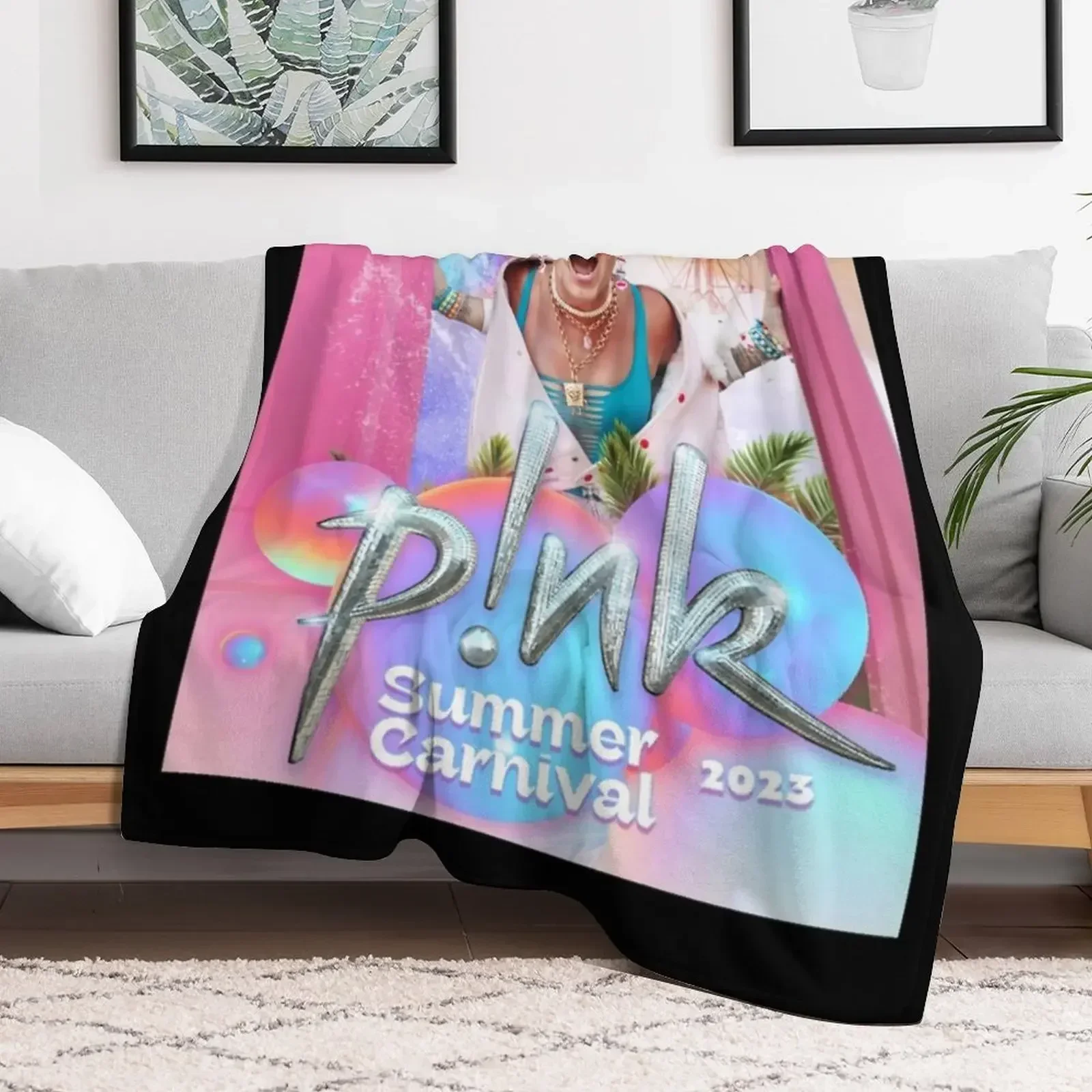 Розовый летний тур 2023 классическая футболка с карнавалом одеяло теплый зимний