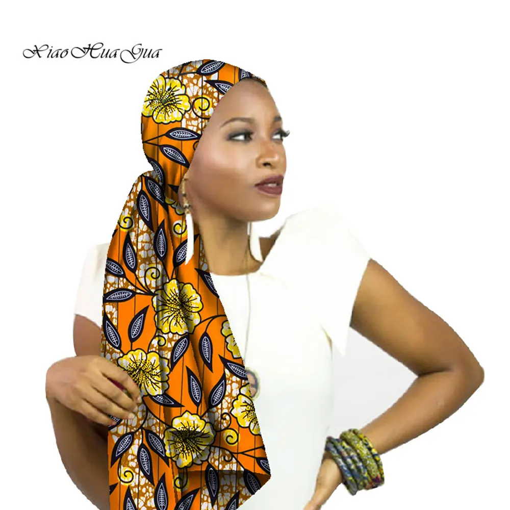 National Decorative Scarf Shawls Women African Head Wrap African Traditional Fashion Wax Printed Ankara Cotton Headscarf WYB71