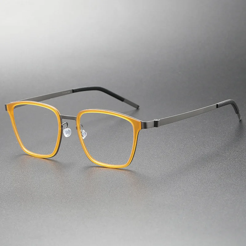 Denmark Brand Titanium Glasses Frame Men Women Square Screwless 9749 Myopia Optical Eyewear Prescription Eyeglasses 2023 Design |