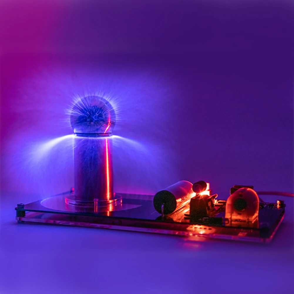 

Mini Artificial Lightn-ings Electric Arc Generator Multifunctional Electronics Tesla Coil Toy Student Teaching Aids