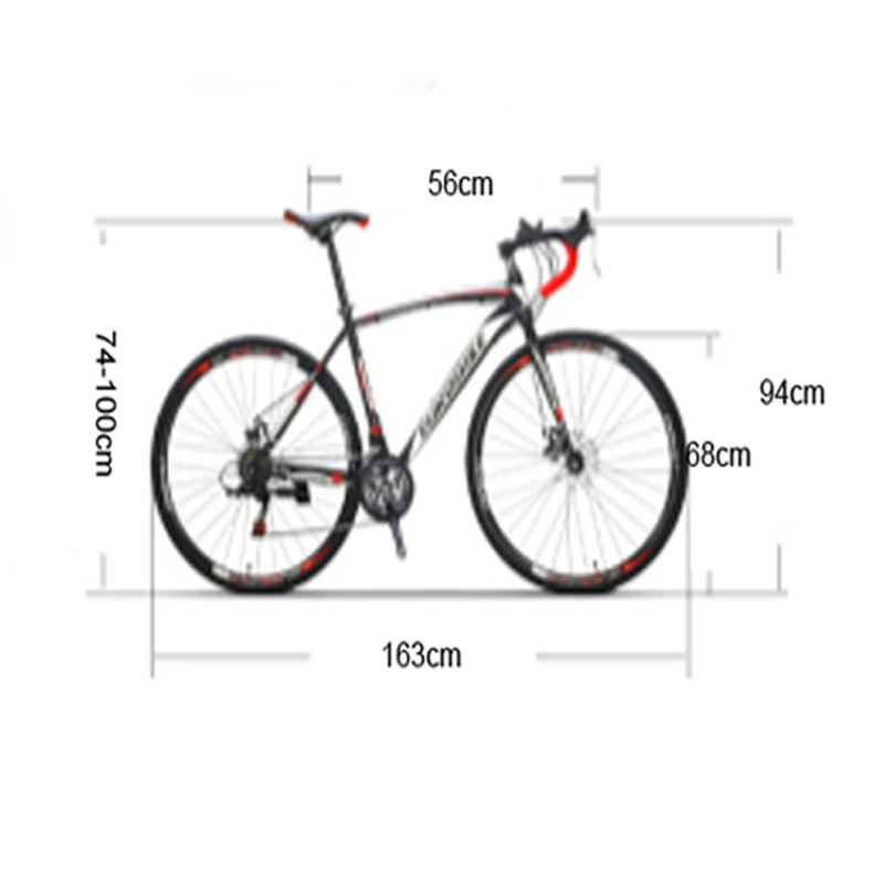 Дорожный велосипед 27 дюймов 21/27 с переменной скоростью рама из углеродистой