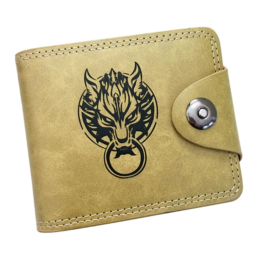 

PU Wallet Game Final Fantasy Men's Leather Hidden Discount Note Compartment Casual Coin Photo Credit Cards Holder Purses