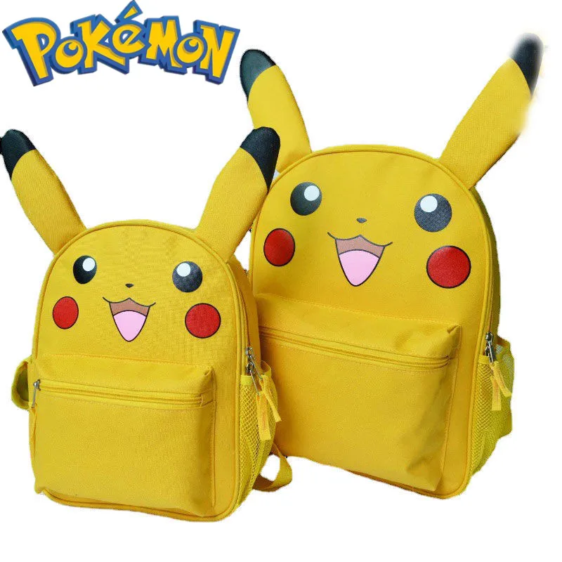 

Pokemon Pikachu Backpack High Quality Charmander Bulbasaur Primary SchoolBag Tote Bag Book Bag Kindergarten Children Day Gift