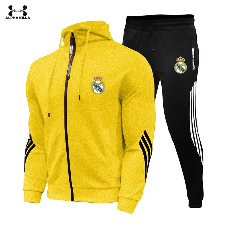 2023  New  Atmosphere Spring And  Autumn  Men's  Sports Suit Sportswear 2 Men's Sweatshirt + Pants Men's  Street Wear  Suit Coat