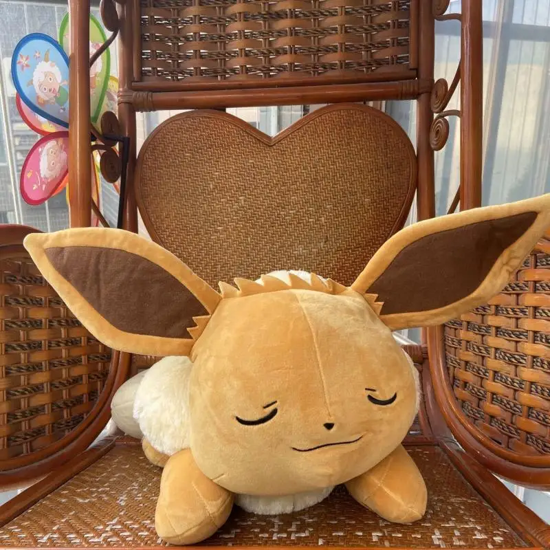 

Kawaii 50 см TAKARA TOMY Pokemon плюшевые спящие Eevee Мультяшные плюшевые игрушки для детей подарок для девочки