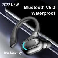 2022 new f8 bluetooth 5 2 wireless earphone mounting ear waterproof sports earbuds with microphone for iphone xiaomi smartphones