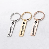 custom key chains music spotify scan code keychain for women men personalizeds laser engrave jewelry keychain charms
