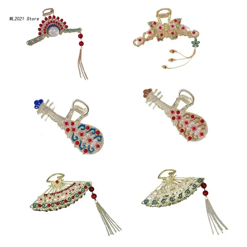 

Китайские заколки Hanfu для конского хвоста, Нескользящие заколки для волос, густые волосы