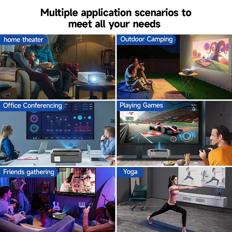 caiwei A10Q WIFI 1080P ЖК-светодиодный проектор 4K с автофокусом уличное видео кино