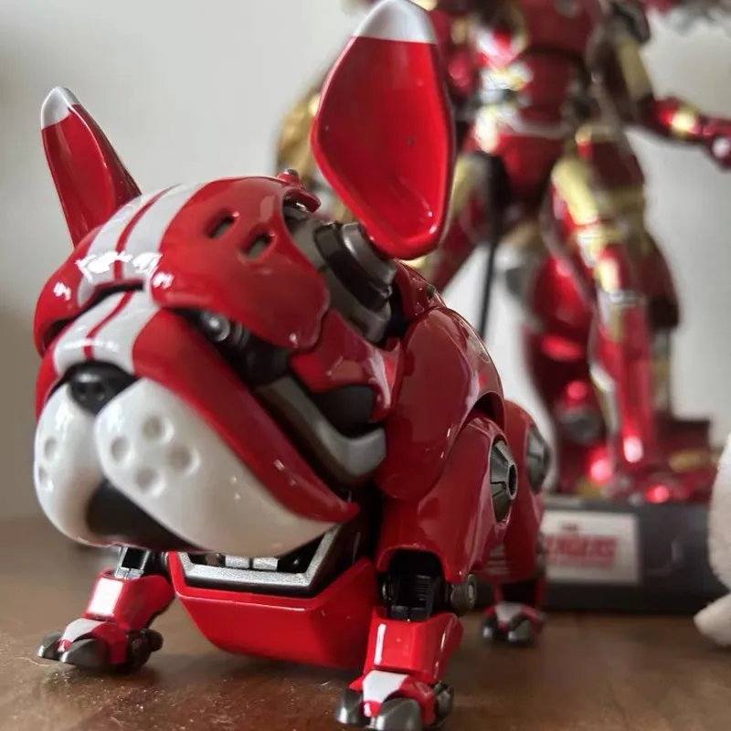 Механический Бульдог-трансформер новинка красно-зеленая собака-робот аниме
