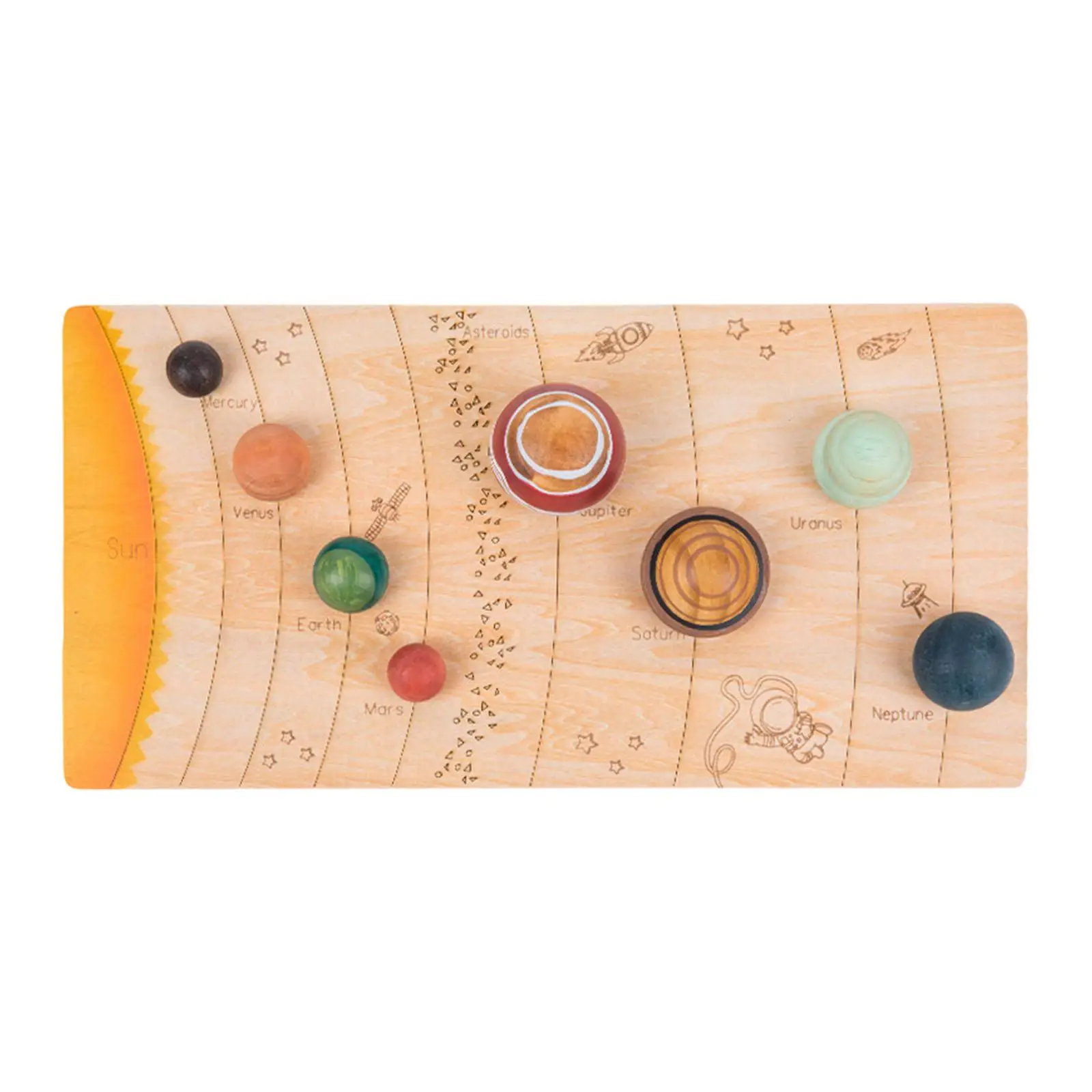 

Montessori Planets Puzzle Toy Early Educational Toy Planet Matching Game Space Jigsaw Science Toy for Girls Toddlers Kids Boy