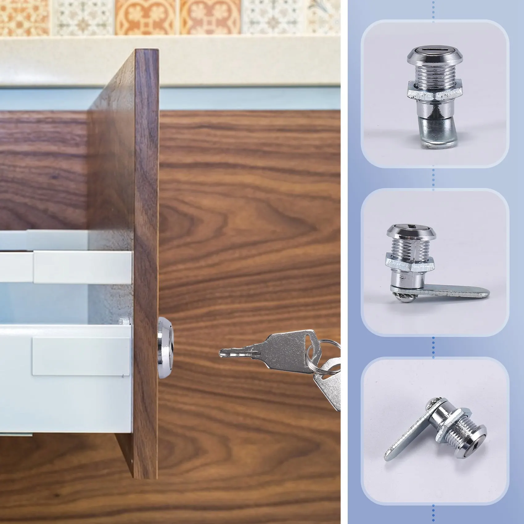 Замок для ящика стола замок 16 мм + 2 ключа аркадного шкафа почтового картотеки