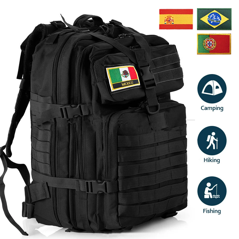 

30L/50L Hiking Camping Backpack Men 3P Military Tactical Rucksacks 1000D Nylon Waterproof Bags Outdoor Trekking Hunting Bag