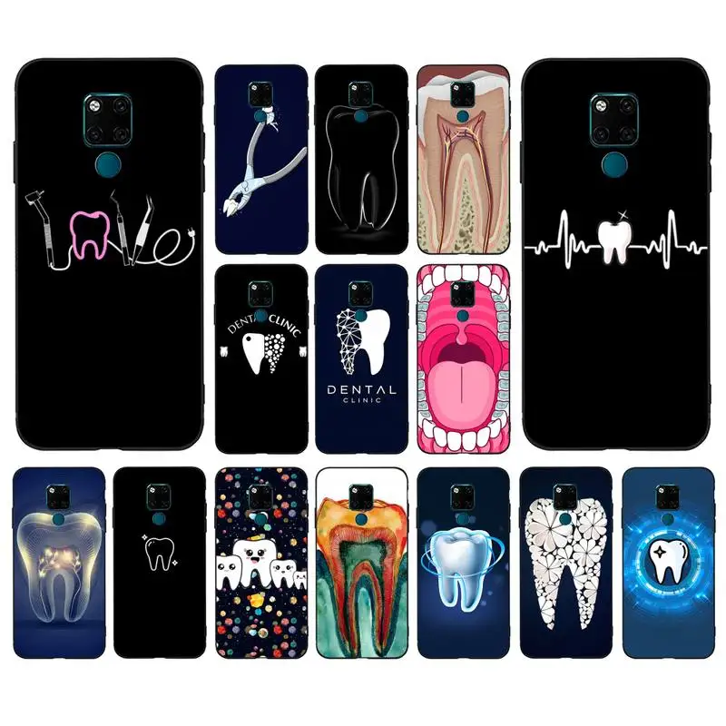 

Dentist Tooth Pattern Phone Case for Huawei Mate 20 10 9 40 30 lite pro X Nova 2 3i 7se